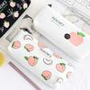 Fruit Printed Zipper Pencil Bag Students Pen Cases Stationery Office Supplies