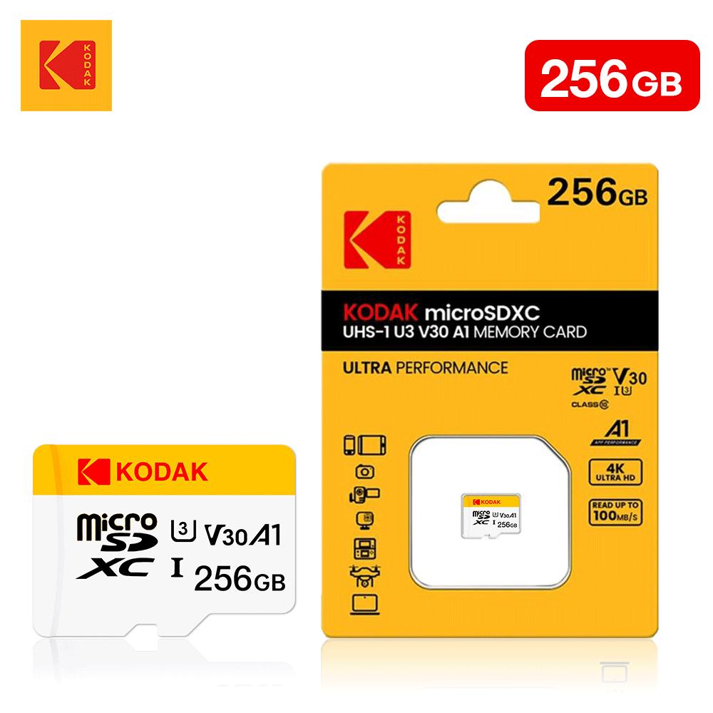 Kodak Mini Memory SD Card 256GB 128GB 64GB 32GB U3 V30 4K Full HD Micro TF Memory Flash Card for Phone/Computer/Camera