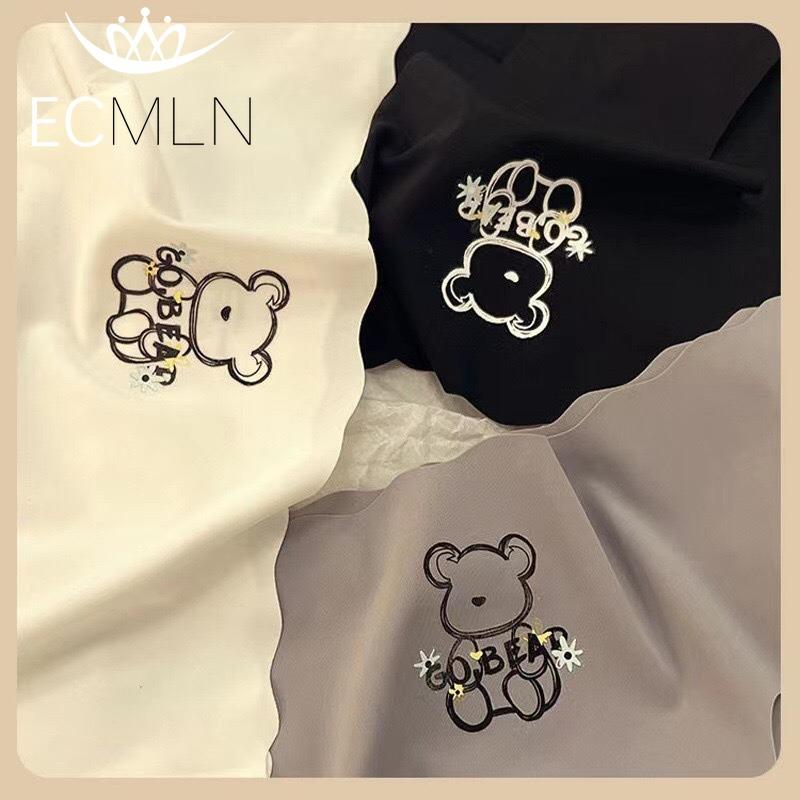 New Girls' Teddy Bear Thin Ice Silk Underwear Panties Seamless Breathable Knickers Women's Cotton Crotch Triangle Underwear Briefs Underpants