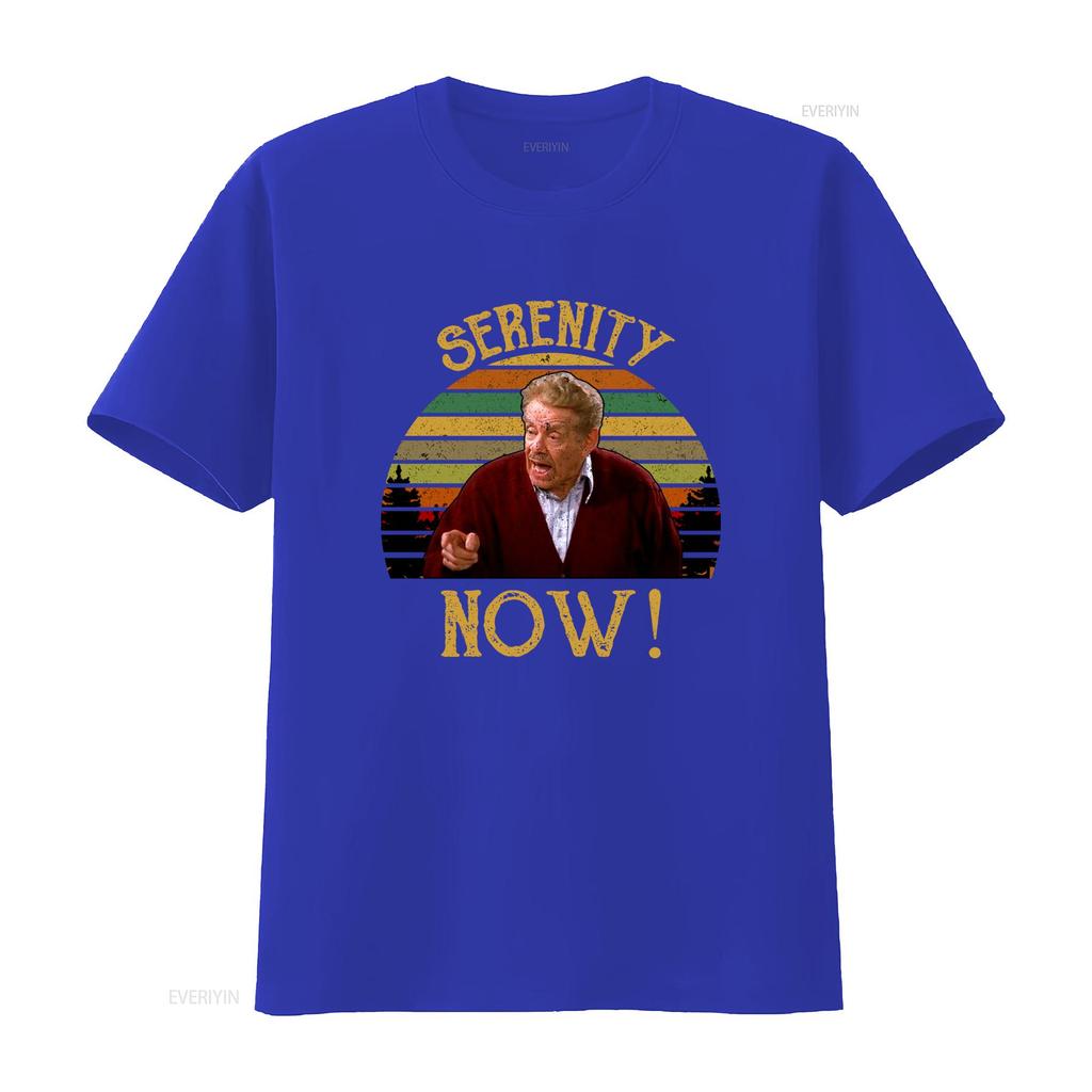 Vintage Retro Serenity Now Zabawny Cytat z Seinfelda Franka Costanzy Nadruk Casualowa Koszulka Vintage Streetwear Wszechstronny