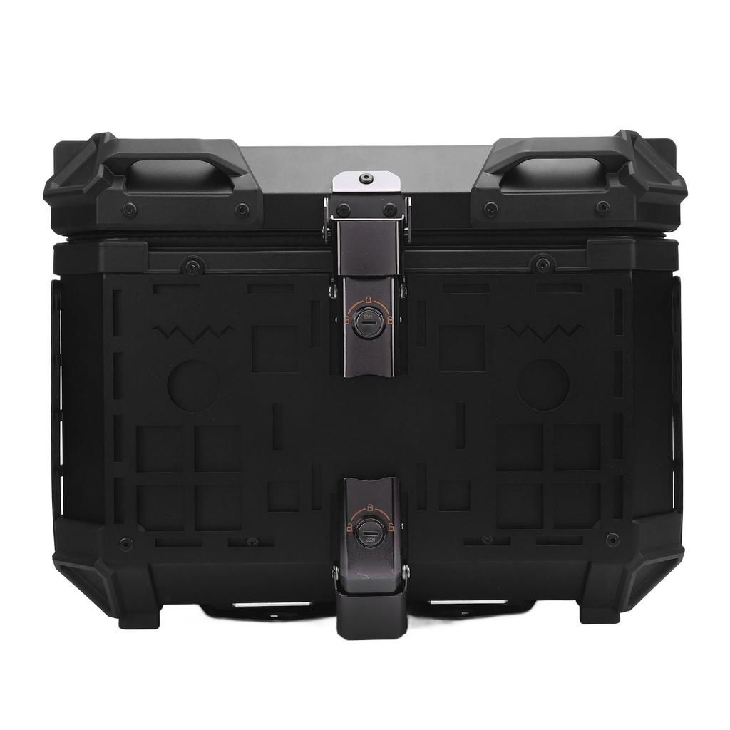 Motorcycle Rear Case 45L Aluminum Alloy with Safety Lock Quick Release Waterproofing Universal Trunk Top Box
