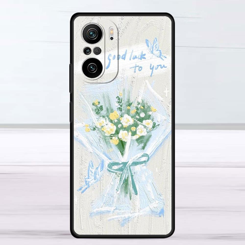 Case For Xiaomi Redmi Note 11 9S 10 9 8 7 9A 9C 9i K40 8T 10C 9T K50 Silicone Phone Shell Flower Cute