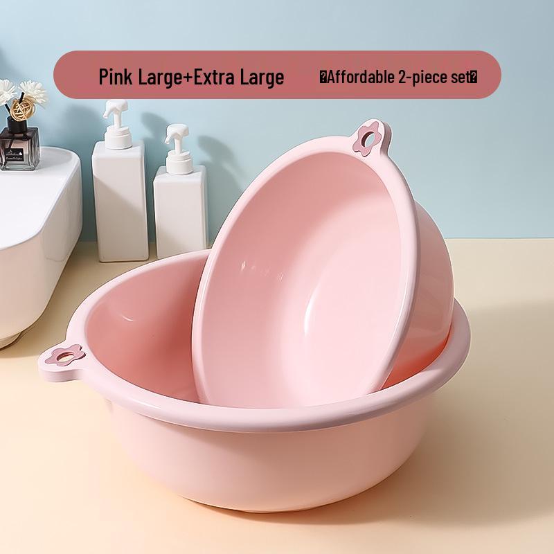 Durable Large Plastic Basin for Laundry, Washing Feet, Face, Vegetables - Ideal for Dorms & Homes