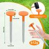 Property Line Markers 12 Inch Heavy Duty Survey Stakes Boundary Flags with High Visibility Reflective Tops for Lawn Garden Fence