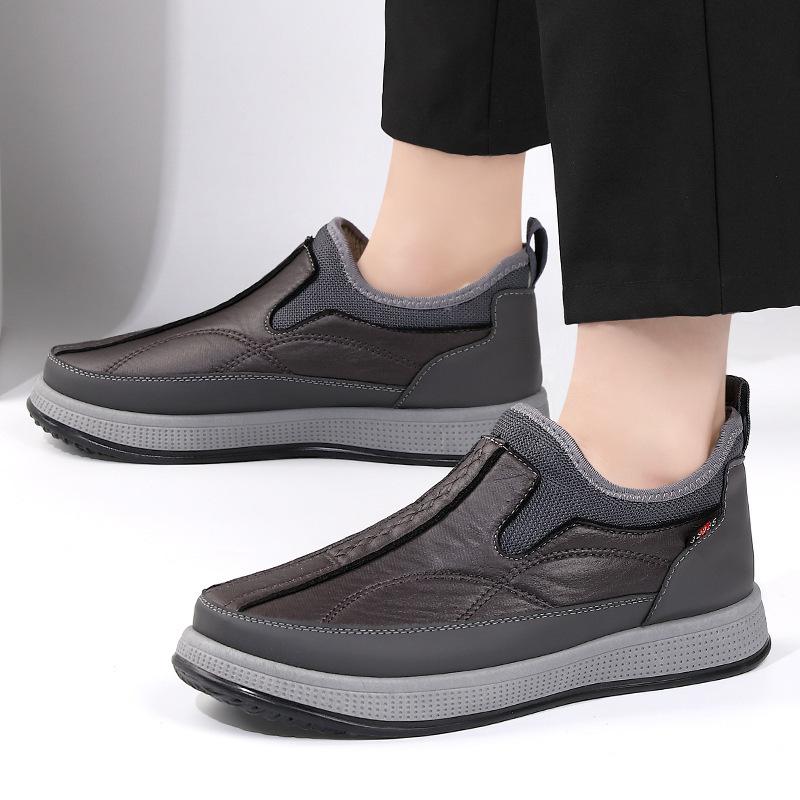 Home Winter New Men's Cotton Shoes Fleece Thickened Men's Shoes Non-Slip Wear-resistant Snow Boots