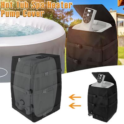 Wielokrotnego użytku Kwadratowa Pokrywa Pompy Grzałki Jacuzzi Spa z Zamkiem Odporna na Warunki Pogodowe Nadmuchiwana Pokrywa Pompy Jacuzzi na Zewnątrz Całoroczna