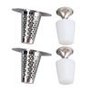 2 Pcs Bathroom Sink Drain Strainers with Silicone Plug Stainless Steel Anti Clogging Bathroom Sink Hair Catchers for