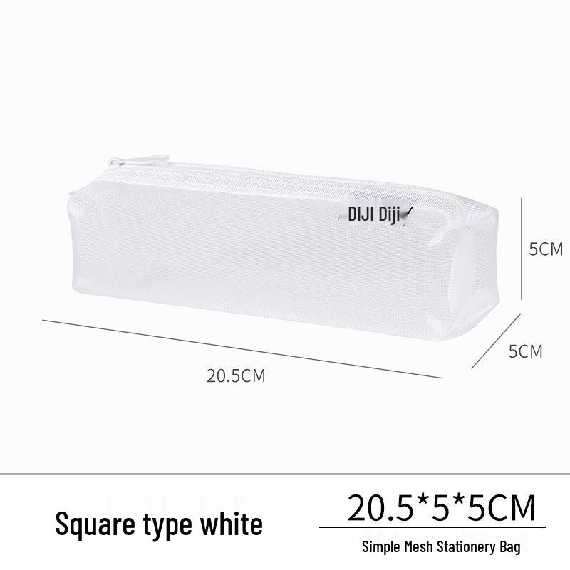 Triangle Mesh Pencil Case: Large Capacity, Transparent Nylon for Students