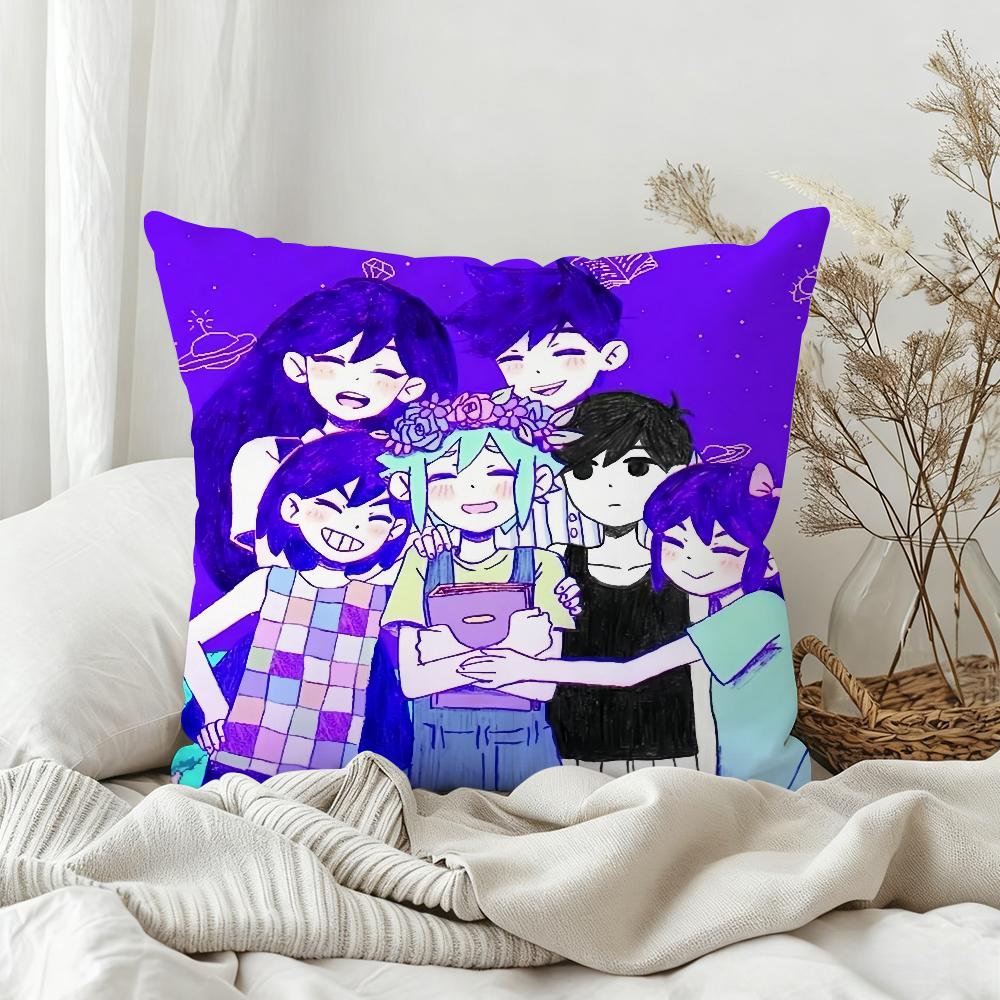 Healing Games OOmori Cute Pillow Case Bedroom Sofa Living Room Backrest Decoration Square Cushion Nap Time