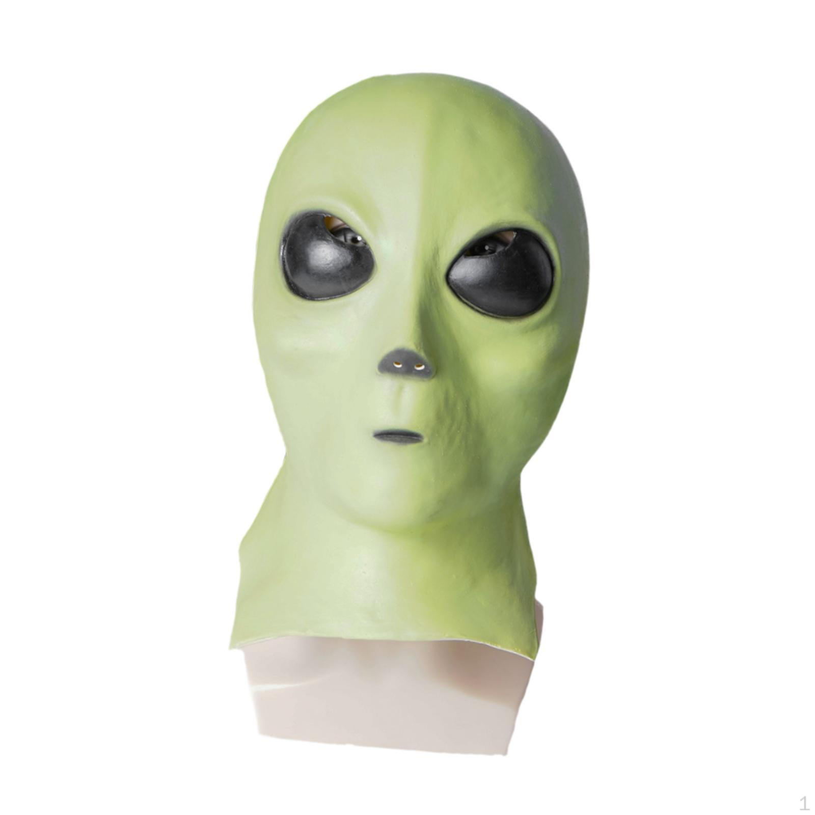 

Alien Cosplay Prop Creepy Latex for Themed Party Festival Role Playing зелёный