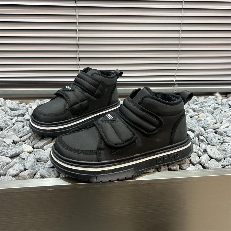 

Large cotton shoes non-slip warm Velcro high-top snow boots winter velvet thickened bread shoes thick sole xk 38