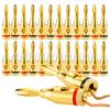 4mm Banana Plug Gold-Plated Copper Musical Cable Wire Audio Speaker Adapter Speaker Amplifier Screw Type Banana Connectors Jack