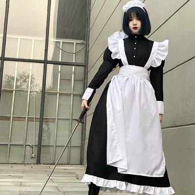 Ținuta de menajera Loretta Rochie Cosplay bărbați Anime Ținuta de slujnica Loretta Neagra Ținuta de servitoare Loretta Gotic Halloween