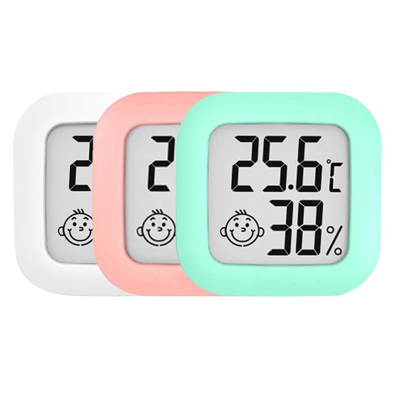 מדחום-לחות דיגיטלי LCD לחדר פנימי, מיני אלקטרוני, מד טמפרטורה ולחות, חיישן, תחנת מזג אוויר לבית