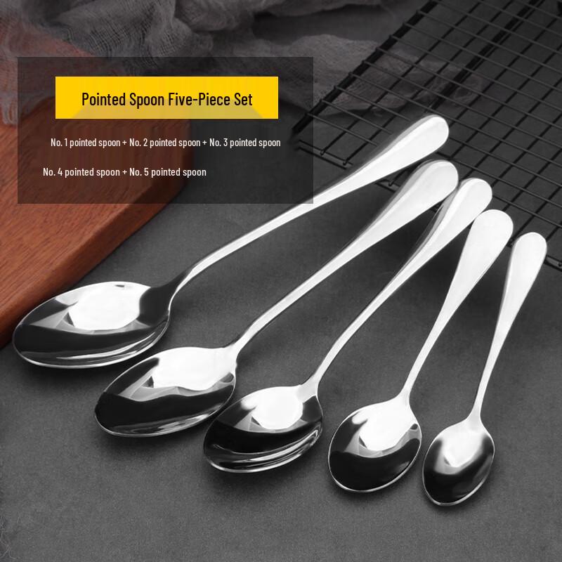 Bayou Stainless Steel Long Handle Spoon Set