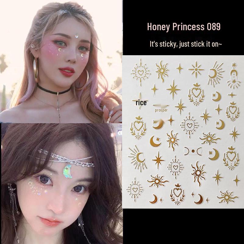 Świąteczne naklejki na twarz i paznokcie z płatkami śniegu: Zimowa Kraina Czarów Naklejki do Makijażu