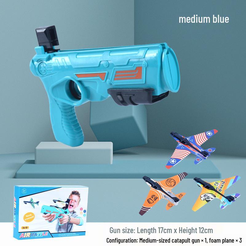 Rapid-Fire Foam Glider Gun Toy for Kids – Outdoor Airplane Launcher Model