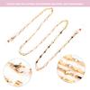 Eyeglasses Cord Alloy Anti-Slip Strap Rope Glasses Chain With Rood Decoration