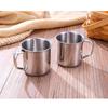 250ml Mini 304 Stainless Steel Cup, Simple Handheld Water & Mouthwash Cup for Household Use
