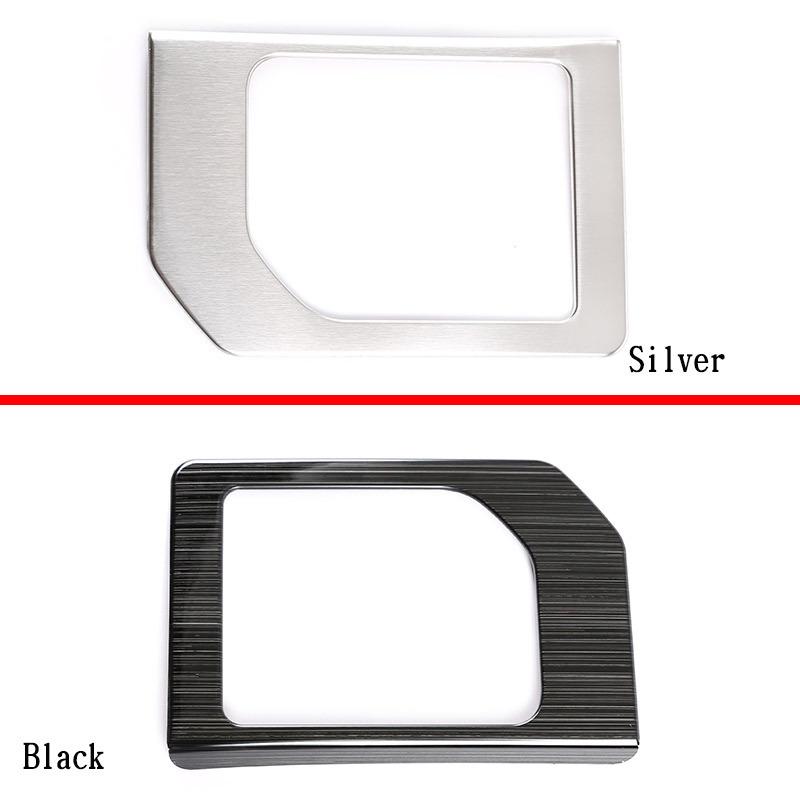 For Toyota Tundra 2014- Car styling Stainless steel Silver/Black Car Gear Shift Panel Frame Cover Stickers Car Accessories