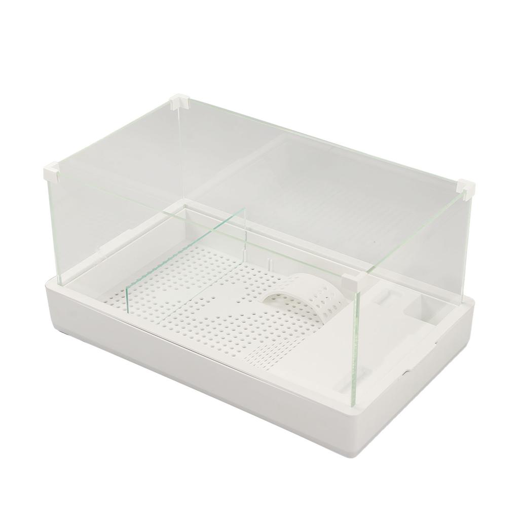 Glass Turtle Tank High Translucency Thickened 360 Degree Panoramic View Reptile Terrarium for