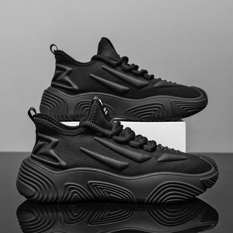 Men Shoes 2024 Summer Mesh Breathable Casual Running Shoes Lightweight Comfortable Sneaker Work Man Thick Bottom Mesh Shoes