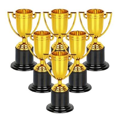 6Pcs Award Trophies Cups Soccer Medals Prize Cup Plastic Small Trophies Sports Meeting Reward Props Party Gifts Enduring