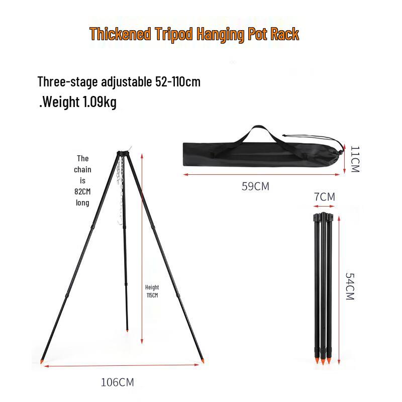 Outdoor Camping Tripod Bonfire Stand 1