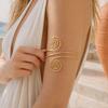 Adjustable Spiral Upper Arm Cuff Bracelet for Women, Boho Open Coil Arm Bangle Bracelet, Armband Jewelry for Festivals, Parties, Daily Wear