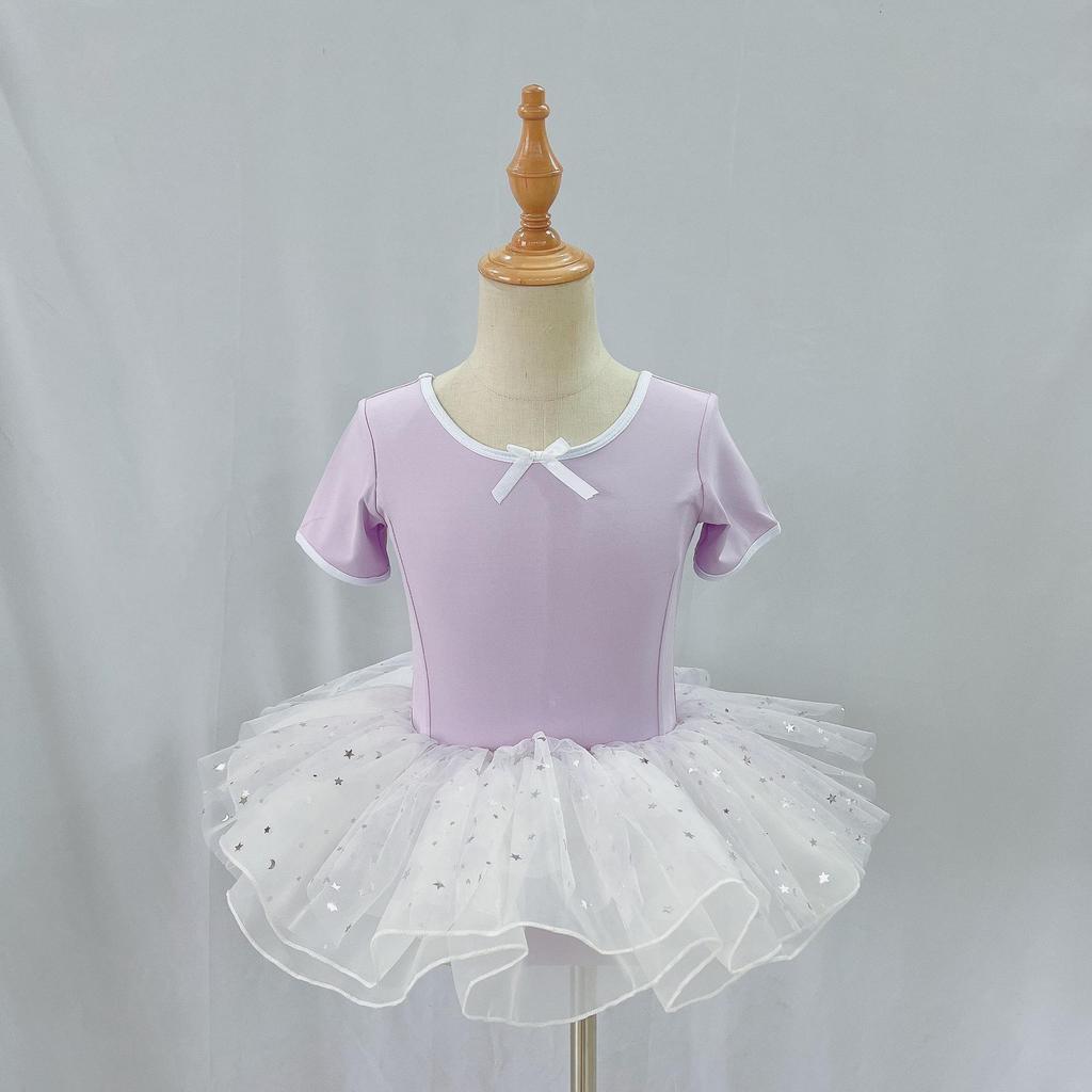 Girls' Ballet Princess Dress - Short Sleeve Bow Skirt Costume