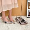 699-308 fairy style silver transparent hollow high heels new bag head thin heel sexy fashion single shoes women's shoes