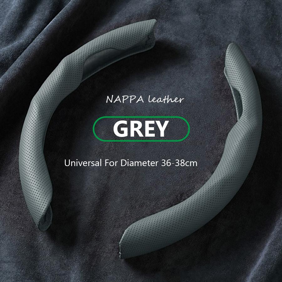 Universal Car Steering Wheel Cover NAPPA Leather 2PCS-Dimensional Anti Slip, Timple And Fashionable Protector Car Accessories