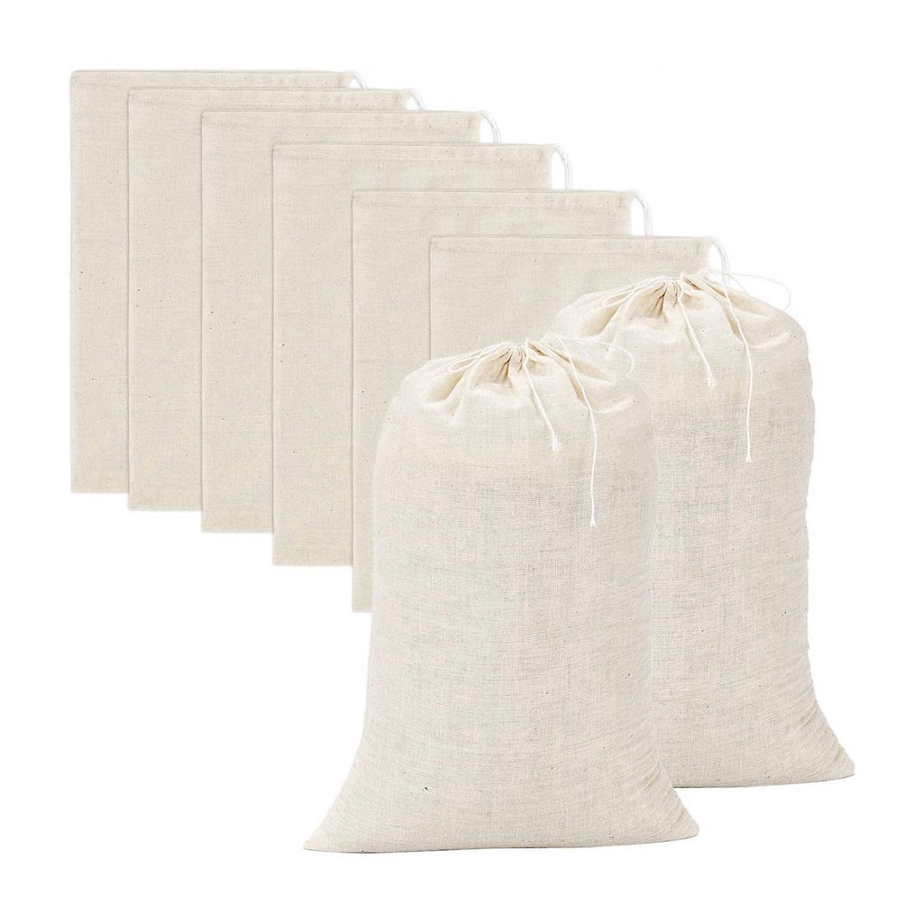 20 Pieces Large Muslin Bags Cotton Drawstring Bags,Tea Brew Bags (8 X 12 Inches) uygun fiyatlı