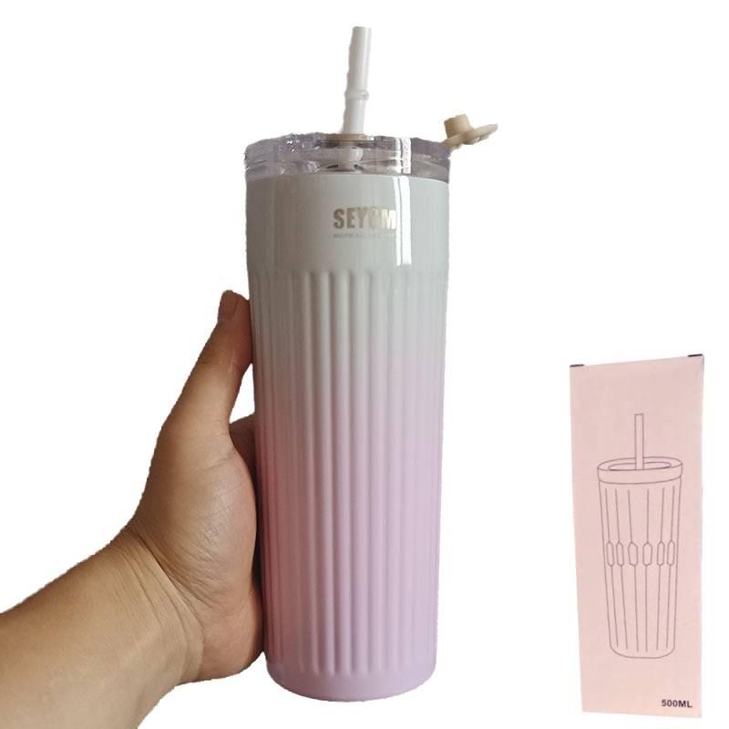 Modern And Minimalist Large Capacity 500ml Coffee Mug For Car Use With Double Wall Insulation