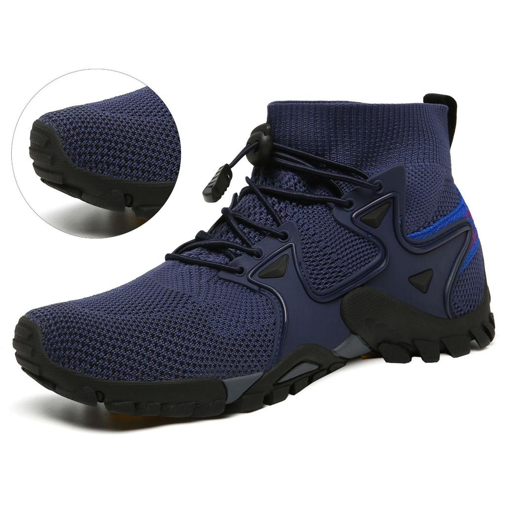Men's Amphibious Mesh Hiking Shoes - Breathable High-Top Plus Size for Outdoor Sports & Climbing