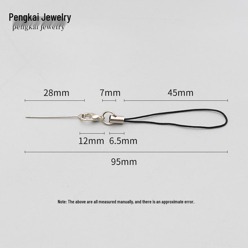 9-Shaped DIY Jewelry Pins & Lobster Clasp Mobile Phone Cord with Polymer Clay Pendant & Wool Felt Lanyard Accessories