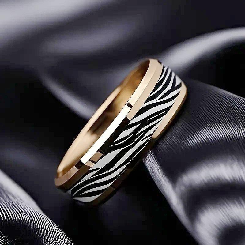 1 Stück 3D-Design tropfender Titanstahlring Herren Mode Partnerring Schmuck