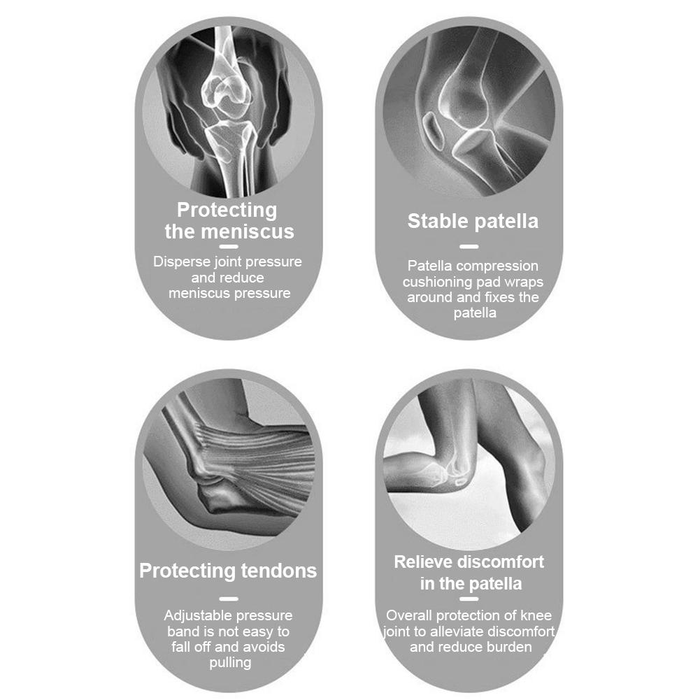Patella Tendon Knee Strap Patella Knee Brace Anti Slip Knee Compression Sleeve Shock Absorption for Soccer Basketball Volleyball