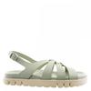 Gancini Ornament Flat Sandals  Size 7 Light Olive Green