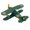 Vintage Wind Up Airplane Toy Tinplate Retro Clockwork Aircraft Figure Mini Airplane Ornament for