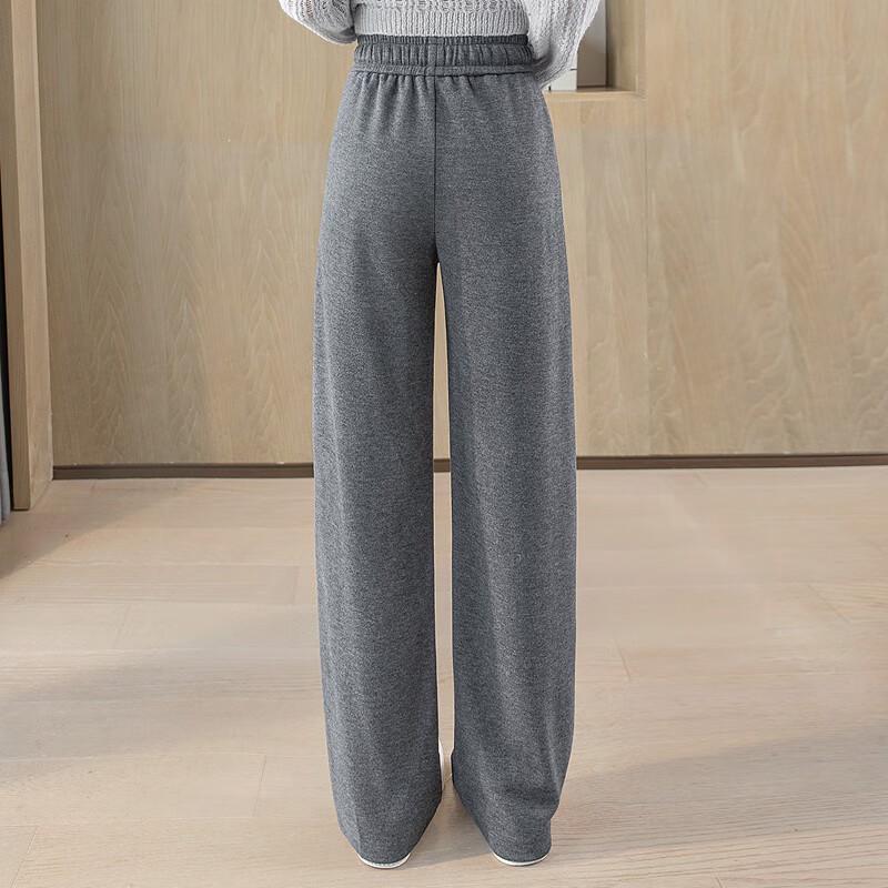 Women's Elastic Waist Drawstring Wide-Leg Casual Pants