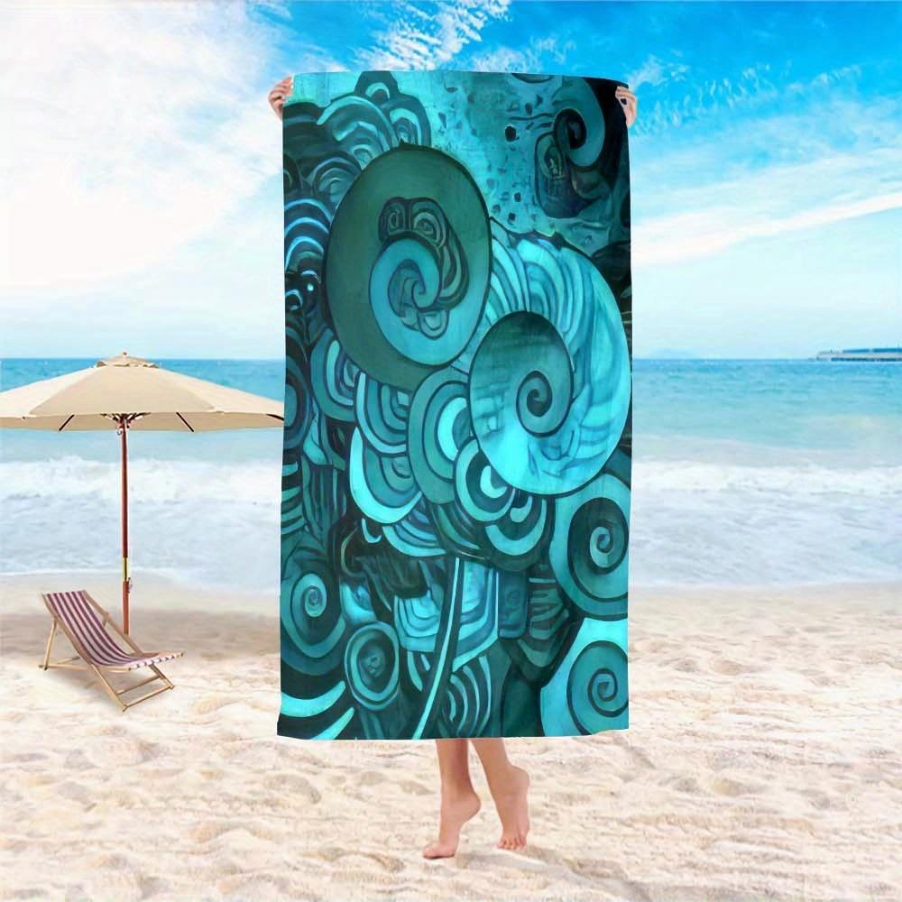 1pc Luxury Quick-Dry Oversized Beach Scarf - Lightweight Large Swim Cover Up, Poolside Wrap, Sand-Free Towel - Soft Microfiber