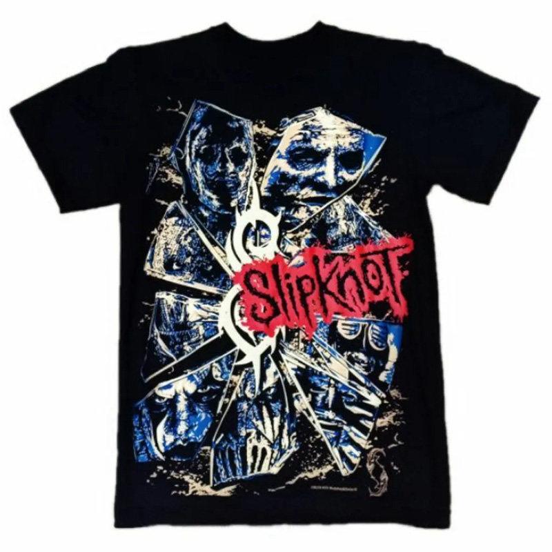 Yk Slipknot Metal Punk Rock Americano Retro Oversized Streetwear Camiseta Vintage
