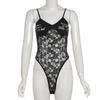 2024 Autumn Women's Urban Chic Solid Lace Bodysuit with Text Accents