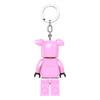 IQ Iconic Piggy Girl Schlüsselanhänger Licht LED Schlüsselanhänger Licht Bausteine Spielzeug Puppe Gelenkige Mini-Figur