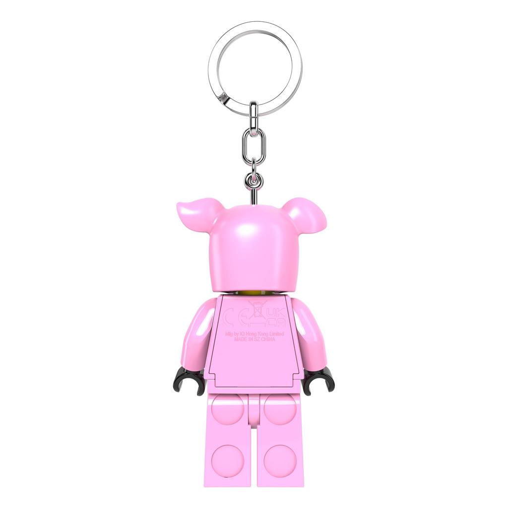 IQ Iconic Piggy Girl Schlüsselanhänger Licht LED Schlüsselanhänger Licht Bausteine Spielzeug Puppe Gelenkige Mini-Figur