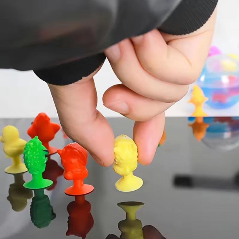 Spielzeug 20 Stück Mini-Saugnapfpuppen Bunt Silikon-Saugnapf Strumpffüller Für Neuheitsgeschenke Lustige Gadgets Partygeschenke Kinder