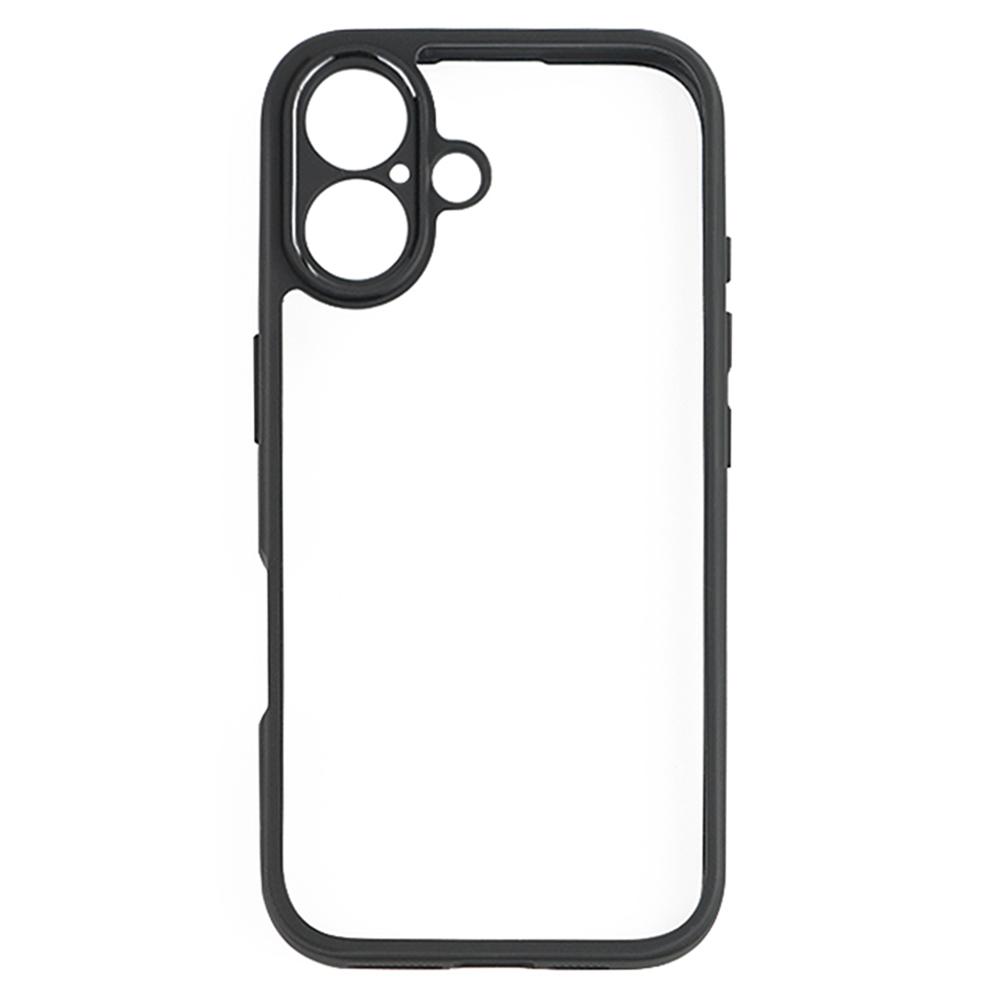 For iPhone 16 Plus Case Shockproof PC+TPU Clear Back Phone Cover