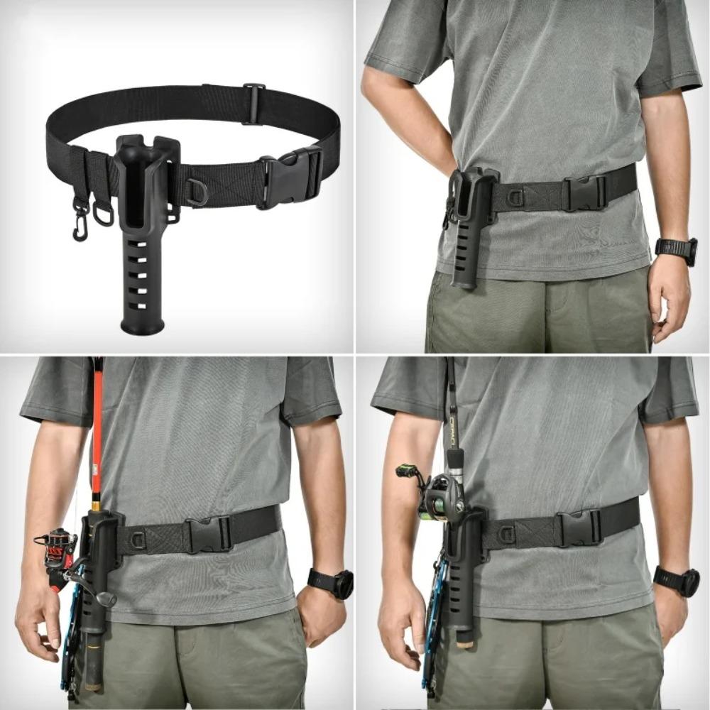 Portable Lure Fishing Rod Holder Adjustable Fishing Rod Waist Hanger Practical Pole Quick Inserter Free Your Hands