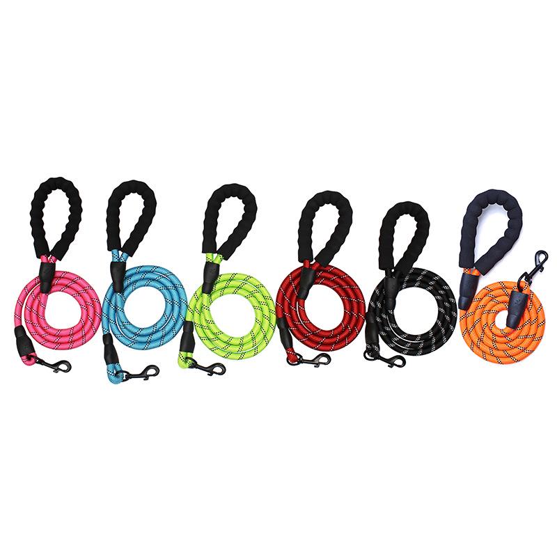 Reflective Double-Wire Nylon Dog Leash for Walking Large, Medium, and Small Dogs